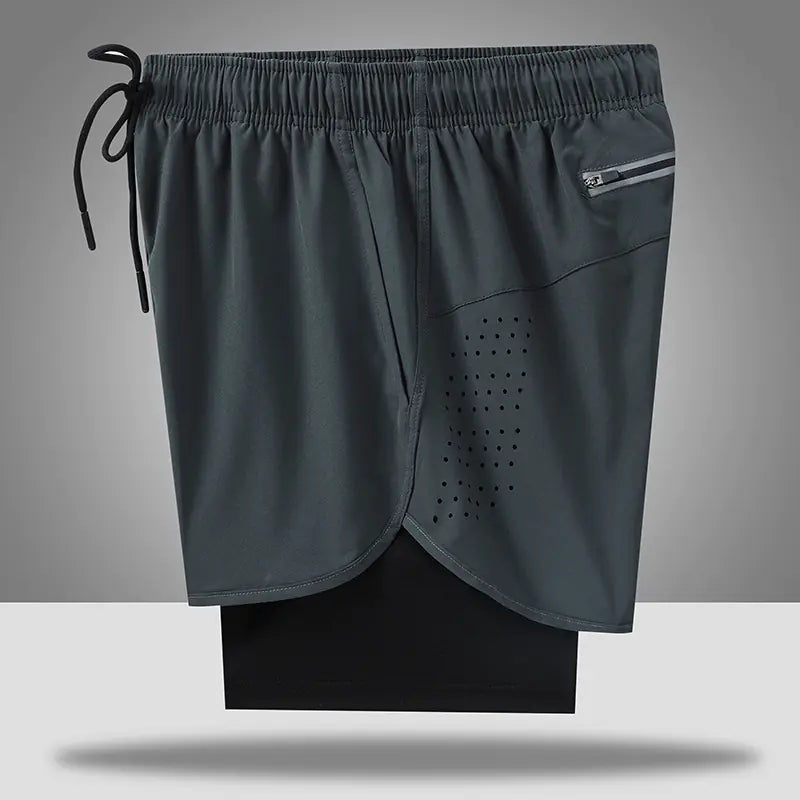 Men's Quick-Dry Running Shorts with Breathable Liner