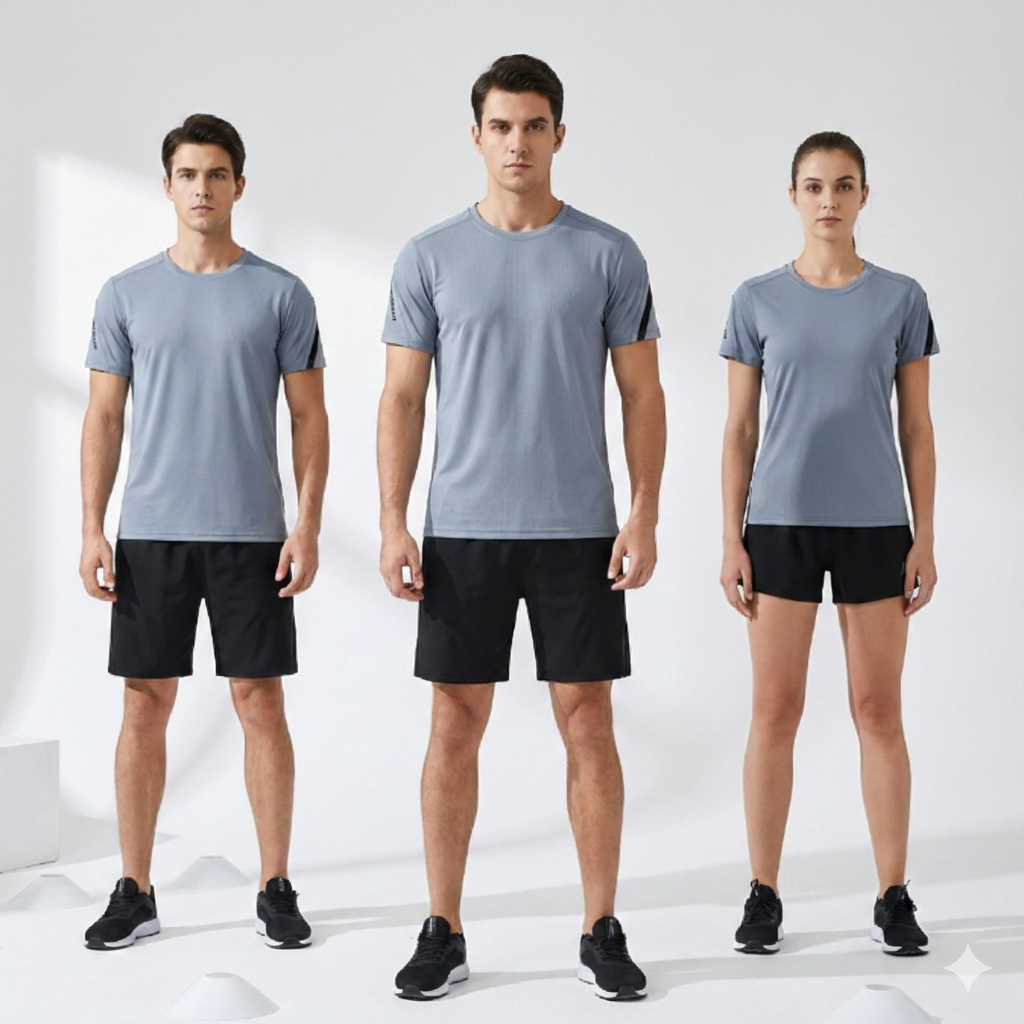 Minimalist Lines Sports T-Shirt for Running