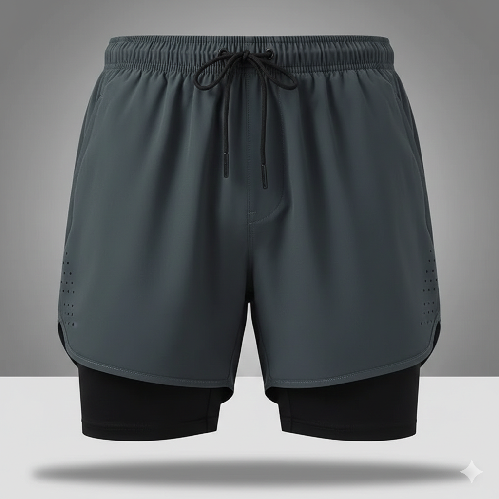 Men's Quick-Dry Running Shorts with Breathable Liner